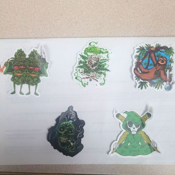 Weed Maple Leaf Pot Leaf Sticker Bundle - Picture 1 of 1